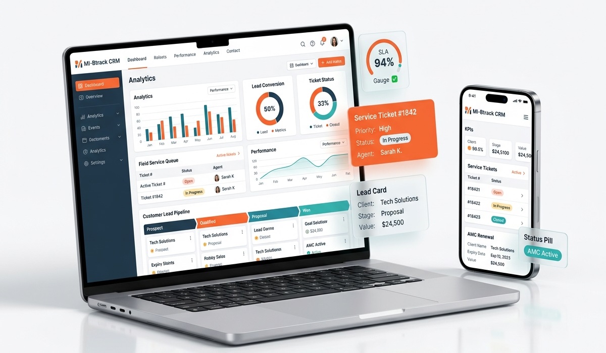 MI-Btrack CRM Dashboard & Mobile Platform
