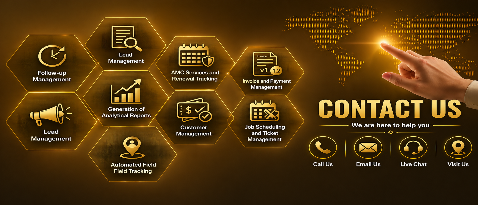 MI-Btrack CRM services for field service and business management